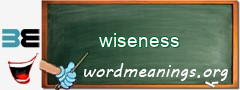 WordMeaning blackboard for wiseness